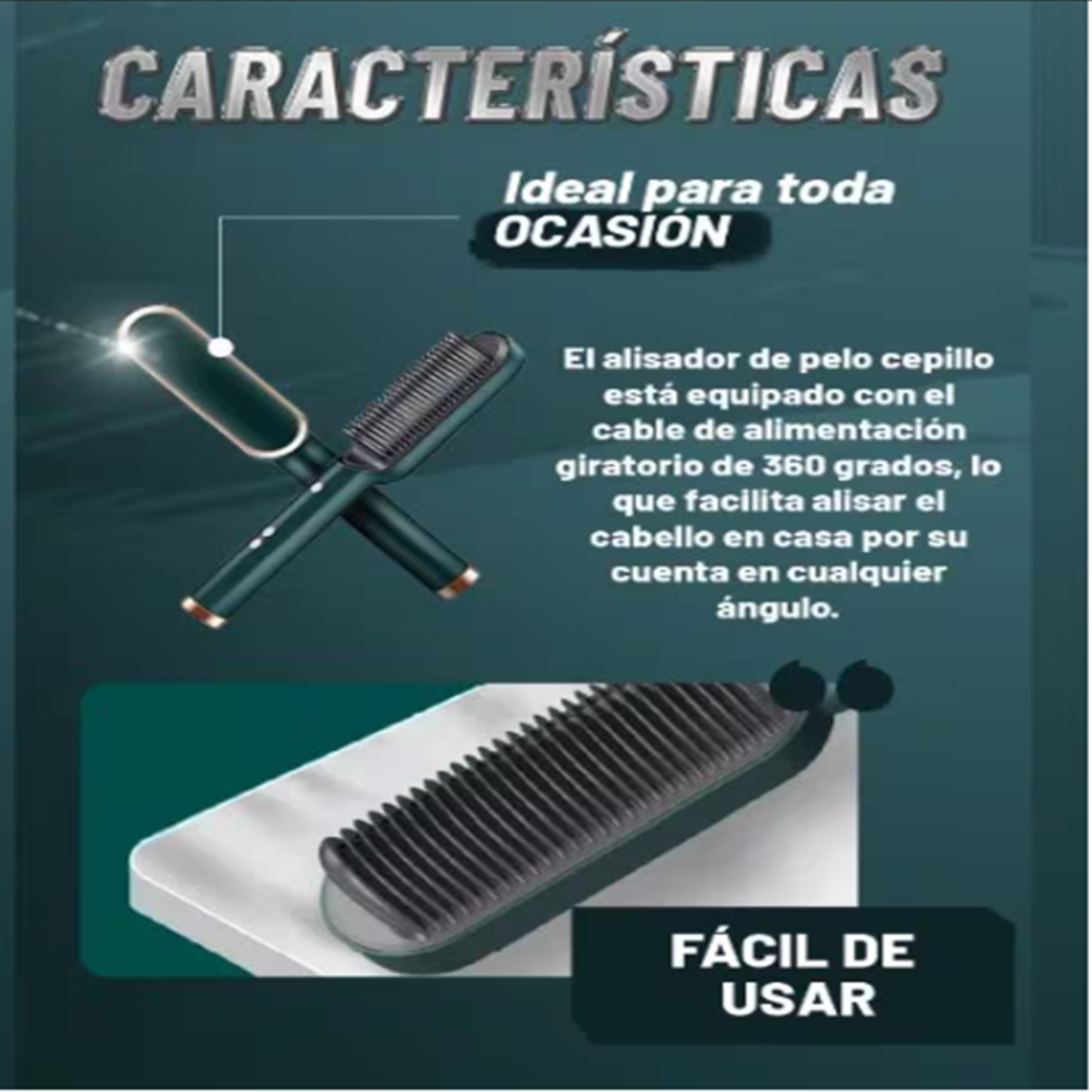 ✨Cepillo Alisador 2en1 –Peina y Alisa tu cabello en una sola pasada✨