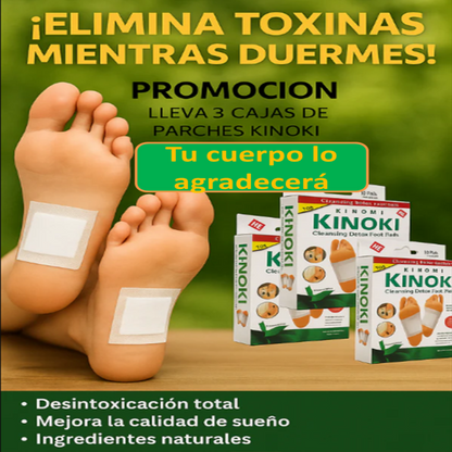 DESINTOXICA TU CUERPO CON KINOKI PARCHES (Pack 3 Cajas)